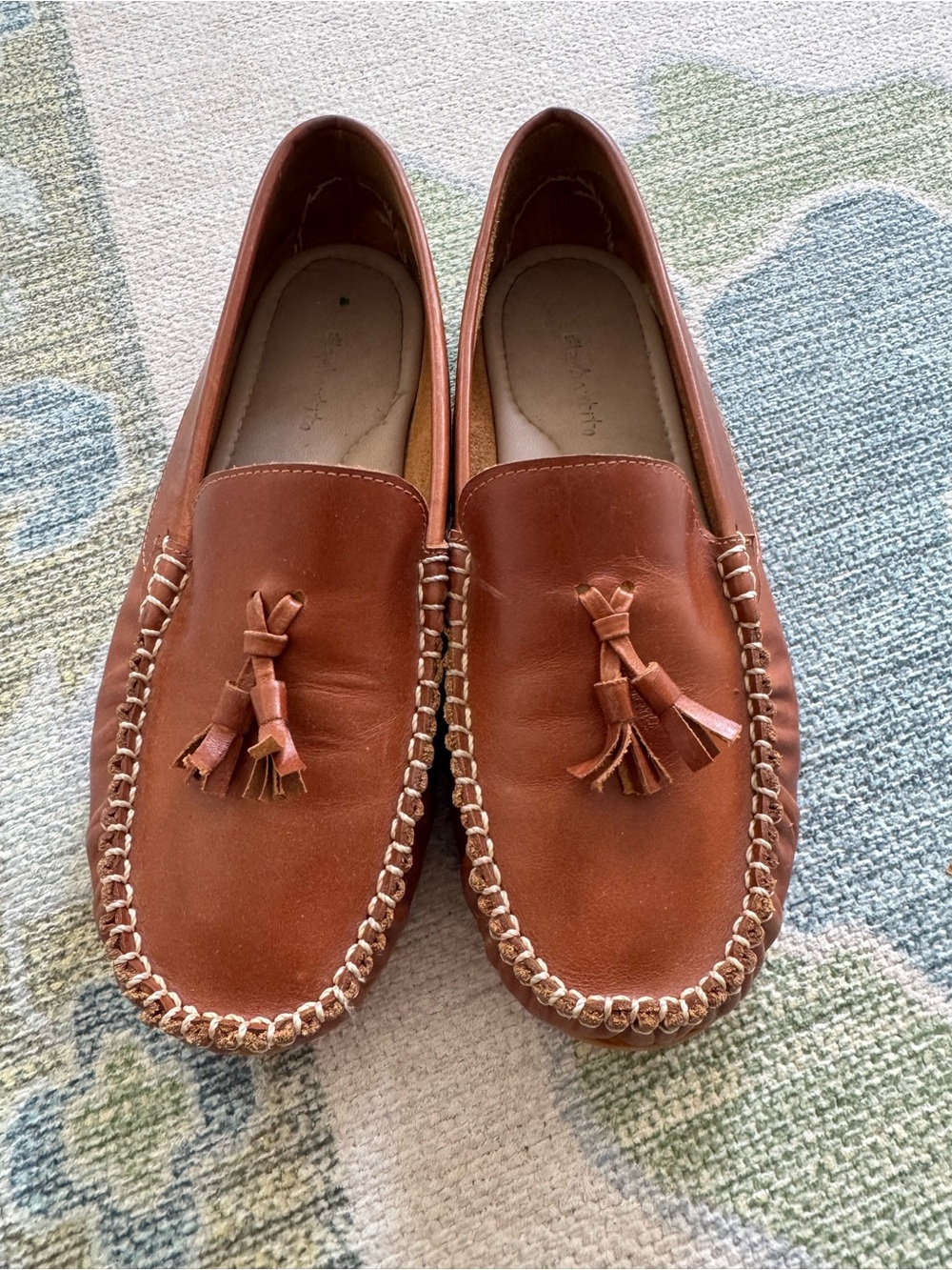 Elephantito Tan Brown Leather Tassel Loafers